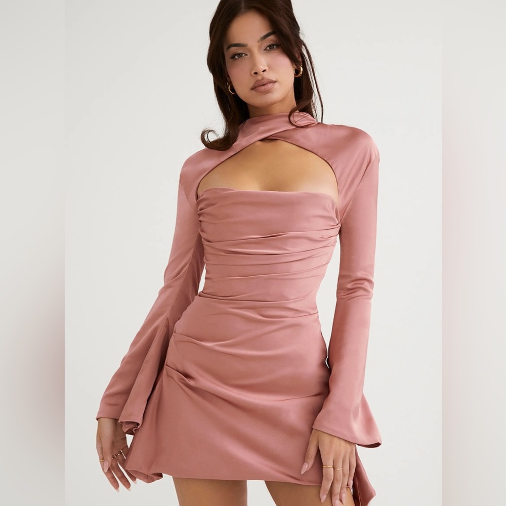 ❤️ NWT House of CB Toira Satin Corset Minidress Size S